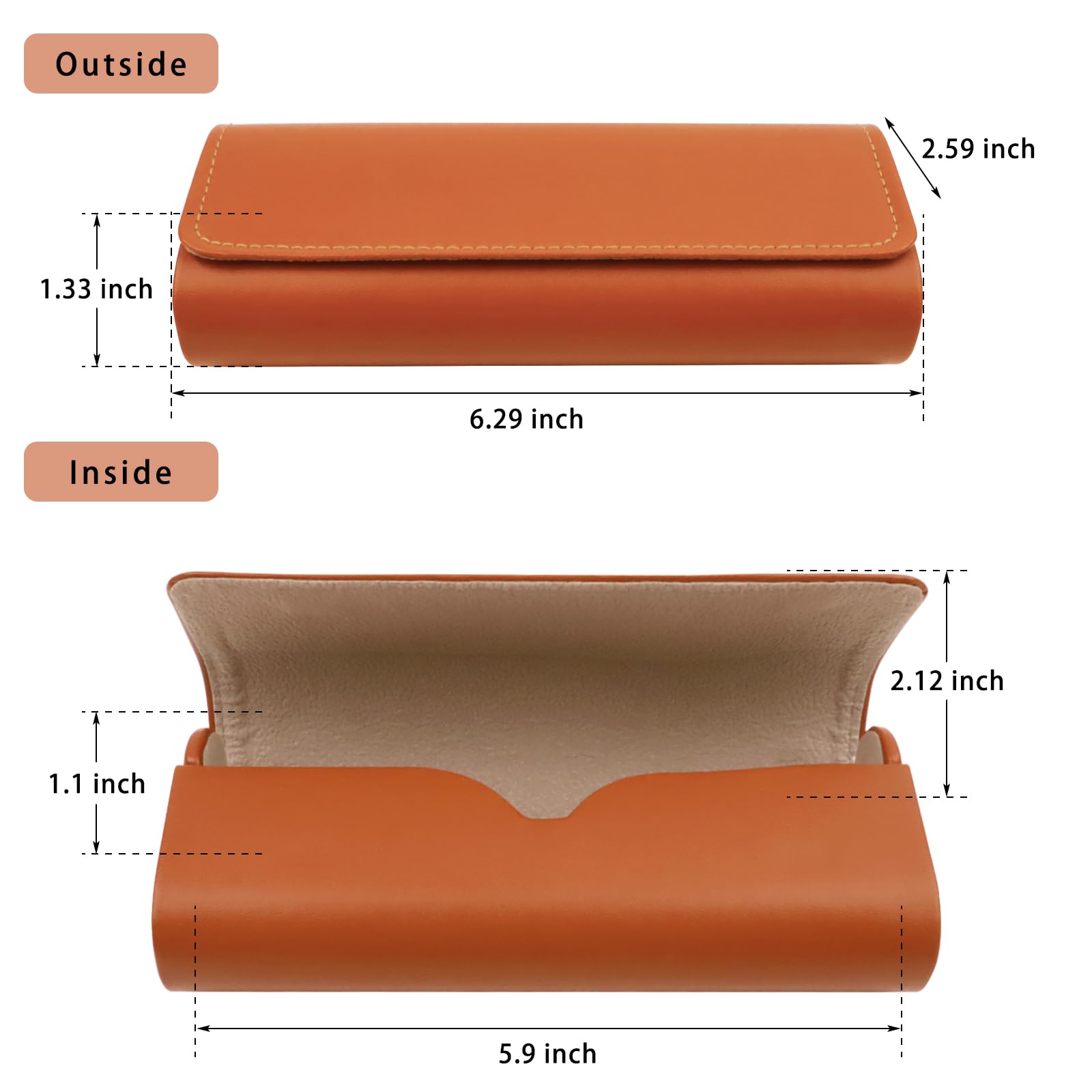 HSYMQ 3PCS Glasses Case, Eyeglasses Case Hard Shell, Sunglasses Case Reading Hard Glasses Cases for Women Men
