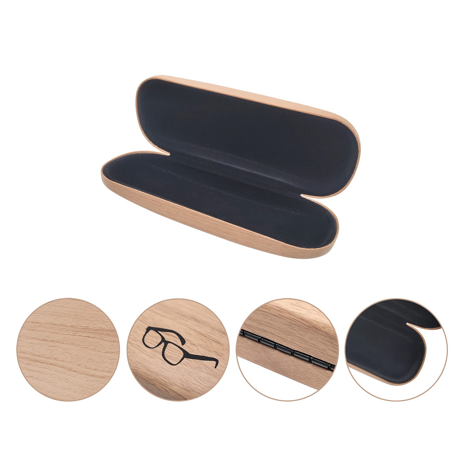 HSYMQ Hard Shell Glasses Case, Eye Glass Carry Case for Men Women, 3 Pack Eyeglass Sunglasses Cases