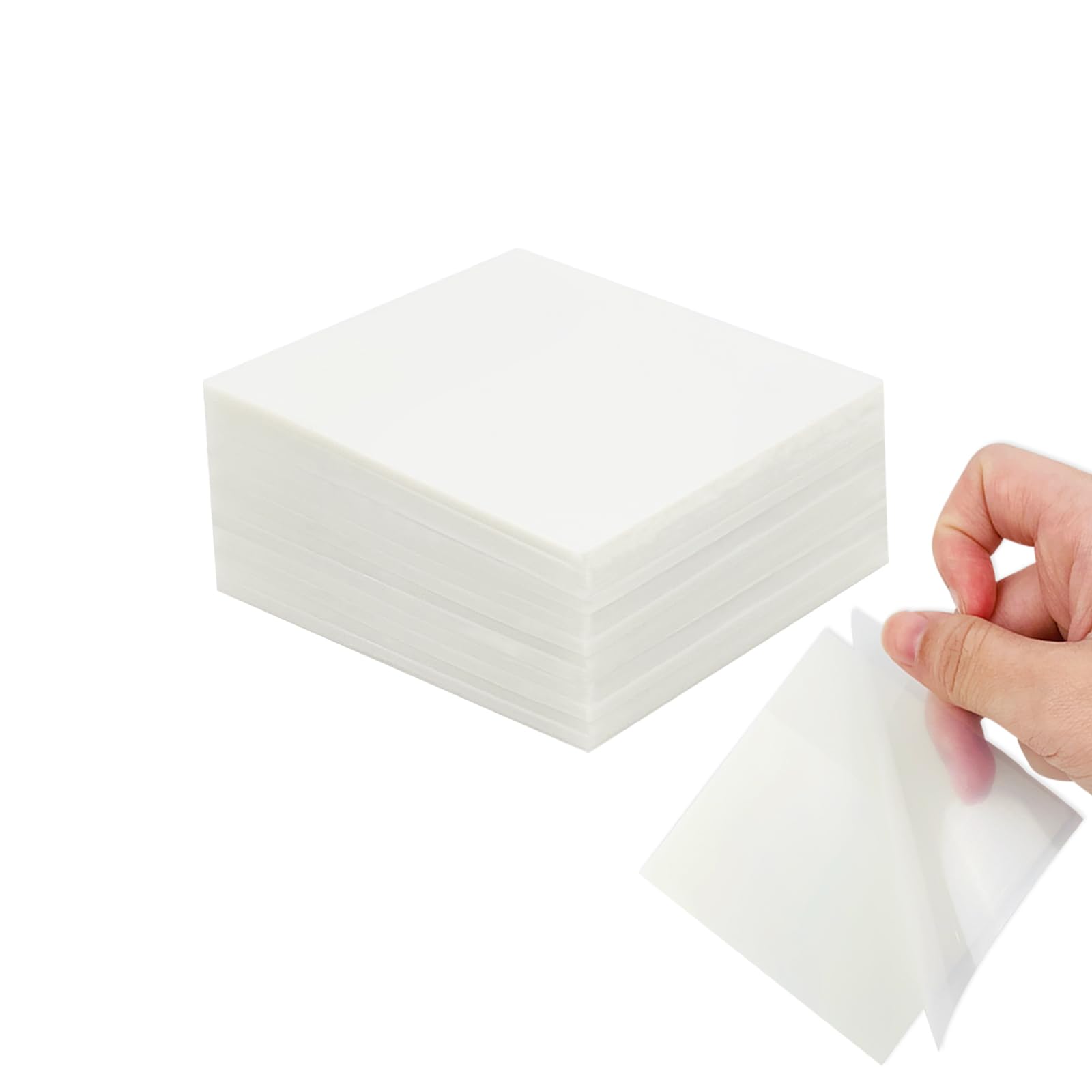 Transparent Sticky Notes, Clear Sticky Notes, 3’’ x 3’’ Translucent Sticky Notes, Waterproof See Through, 300 Sheets