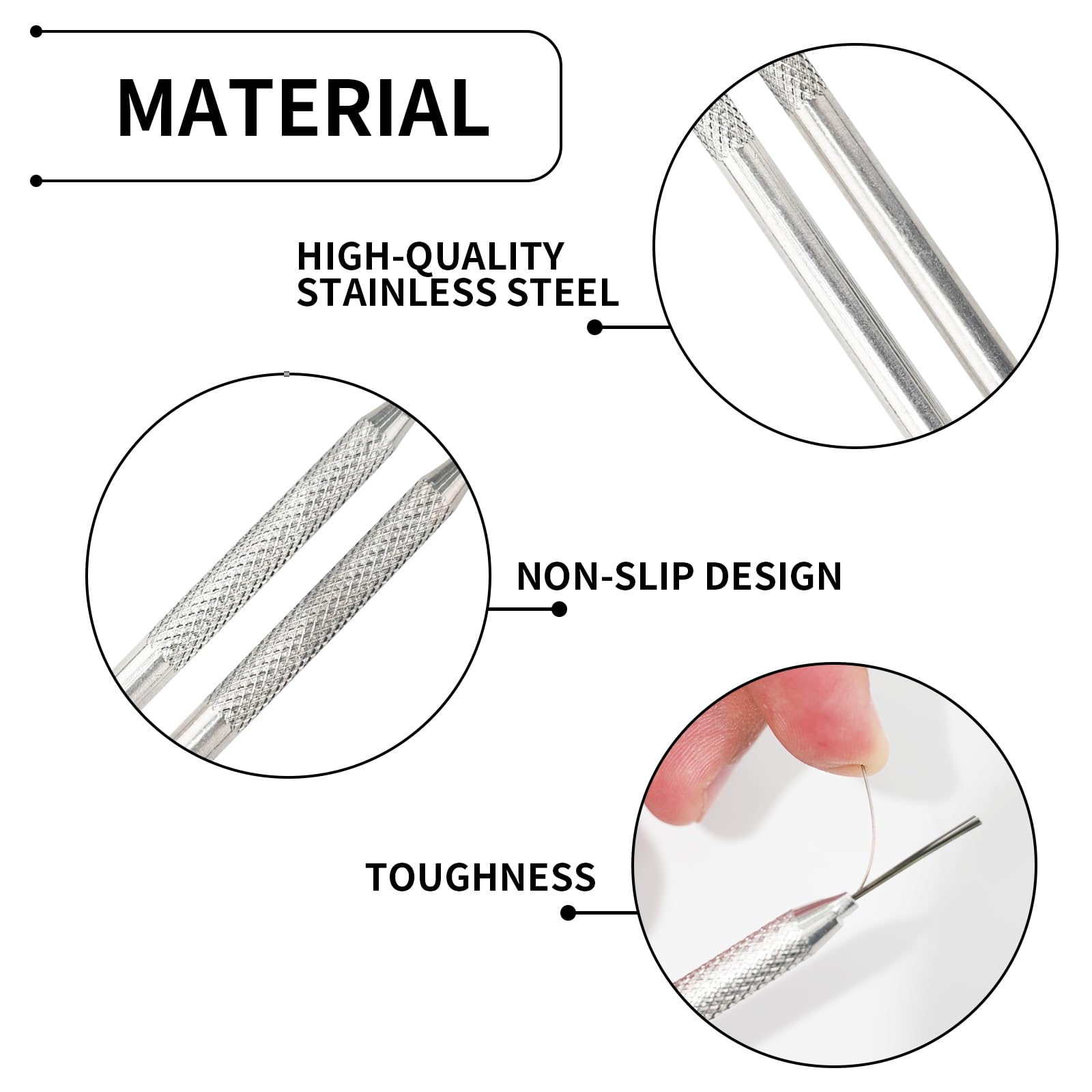 2Pack Clay Needle Tools, Wire Feather Texture Tool for Ceramic Polymer Pottery Clay Sculpting, Texturing, Modeling