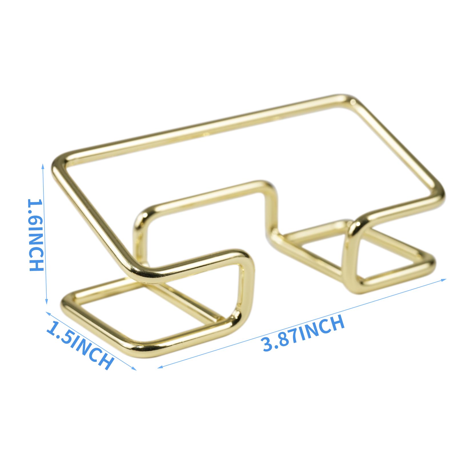 Desktop Business Card Holder, Metal Business Card Holder Display, Business Card Stands for Desk, 1 Pack, Gold