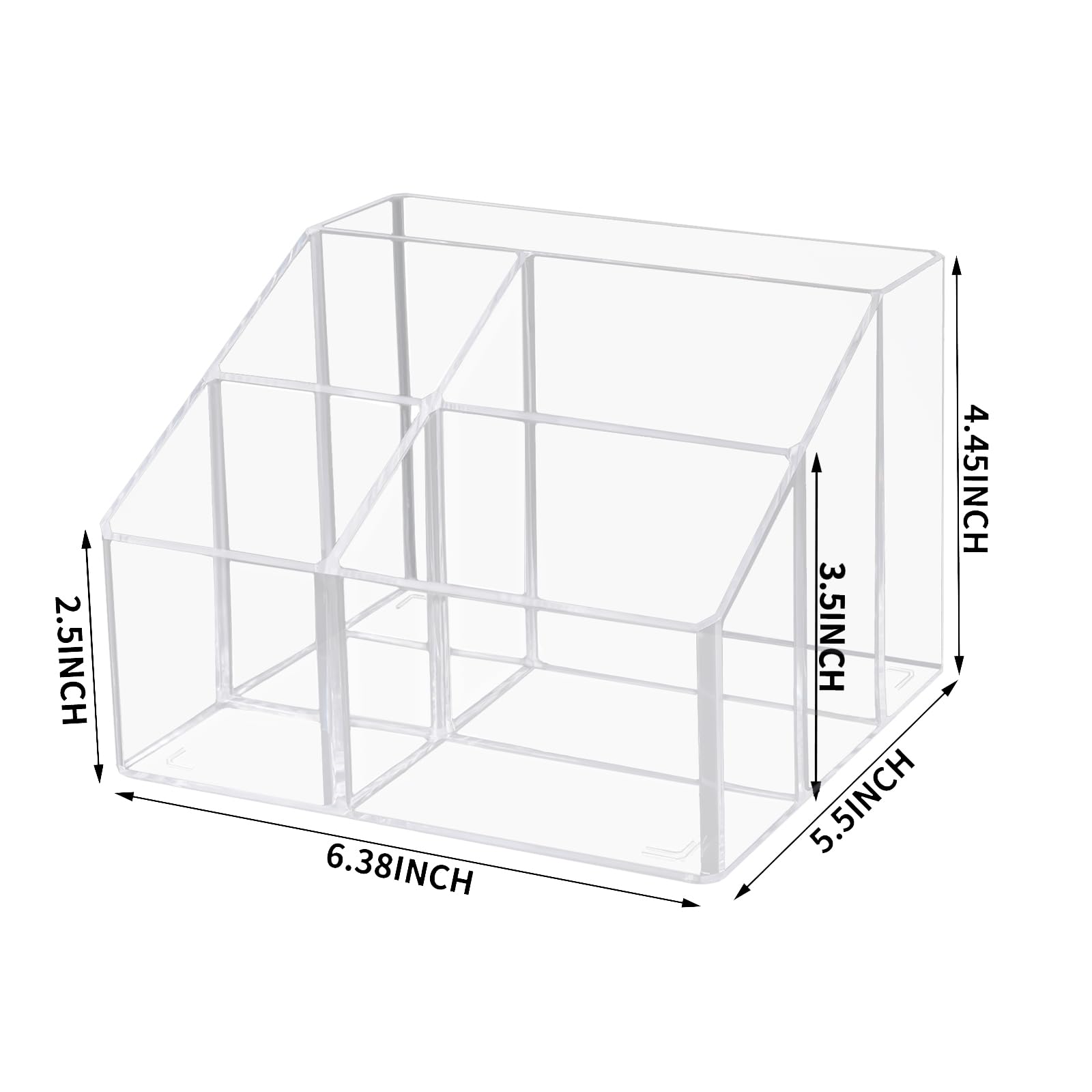 Acrylic Desk Organizers, Clear Pen Holder and Pencil Holder Display Stand for Office, School and Home