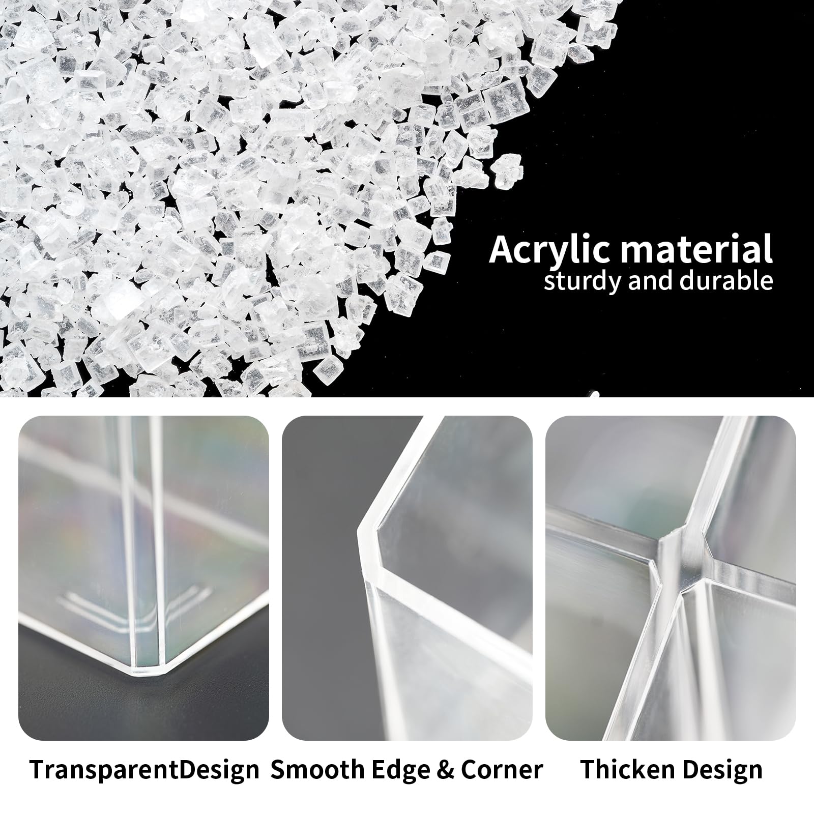 Acrylic Desk Organizers, Clear Pen Holder and Pencil Holder Display Stand for Office, School and Home