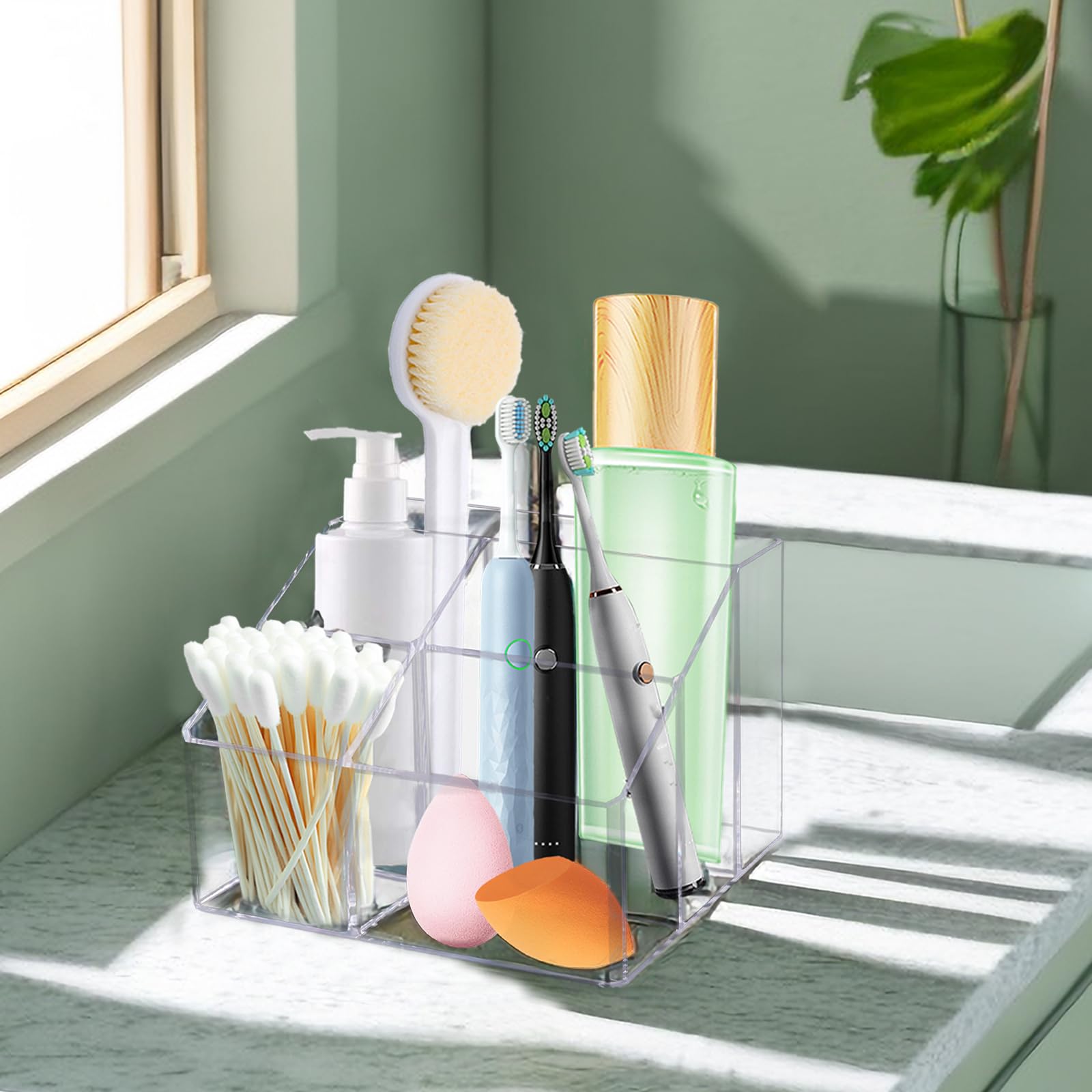 Acrylic Desk Organizers, Clear Pen Holder and Pencil Holder Display Stand for Office, School and Home