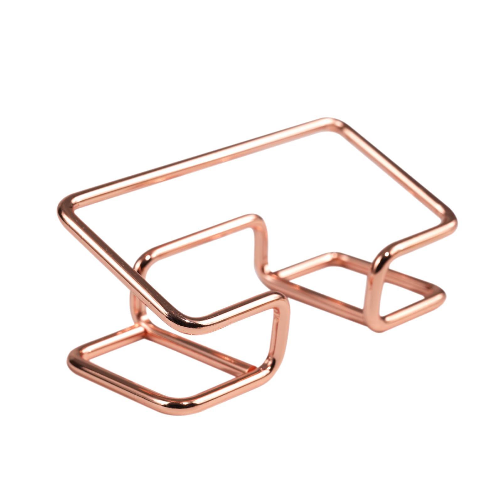Desktop Business Card Holder, Metal Business Card Holder Display, Business Card Stands for Desk, 1 Pack, Rose Gold