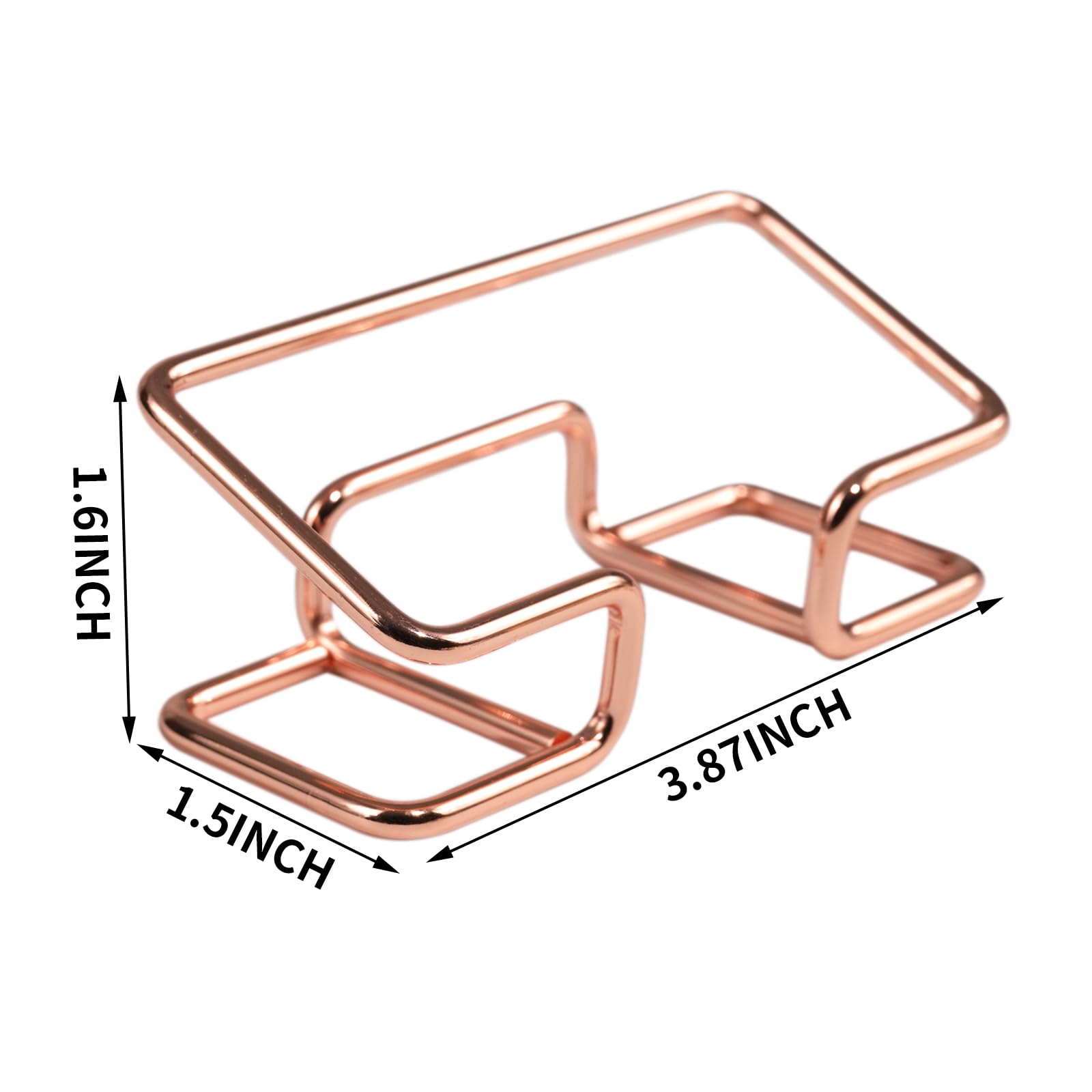 Desktop Business Card Holder, Metal Business Card Holder Display, Business Card Stands for Desk, 1 Pack, Rose Gold